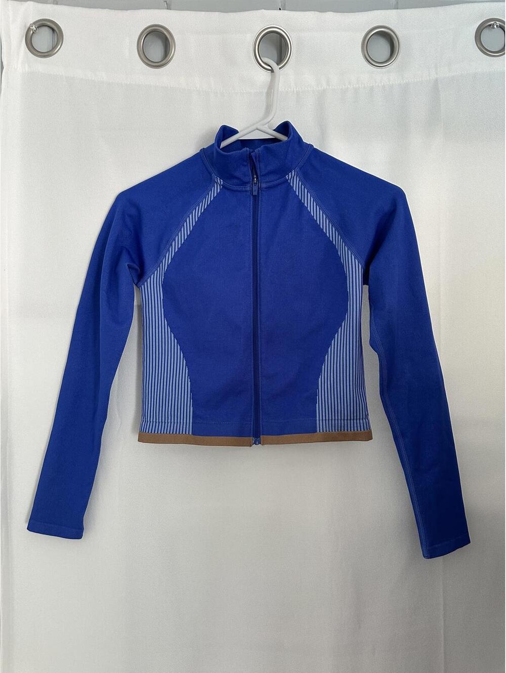 Fabletics Blue Long Sleeve Zip-Up Athletic Jacket Size Small